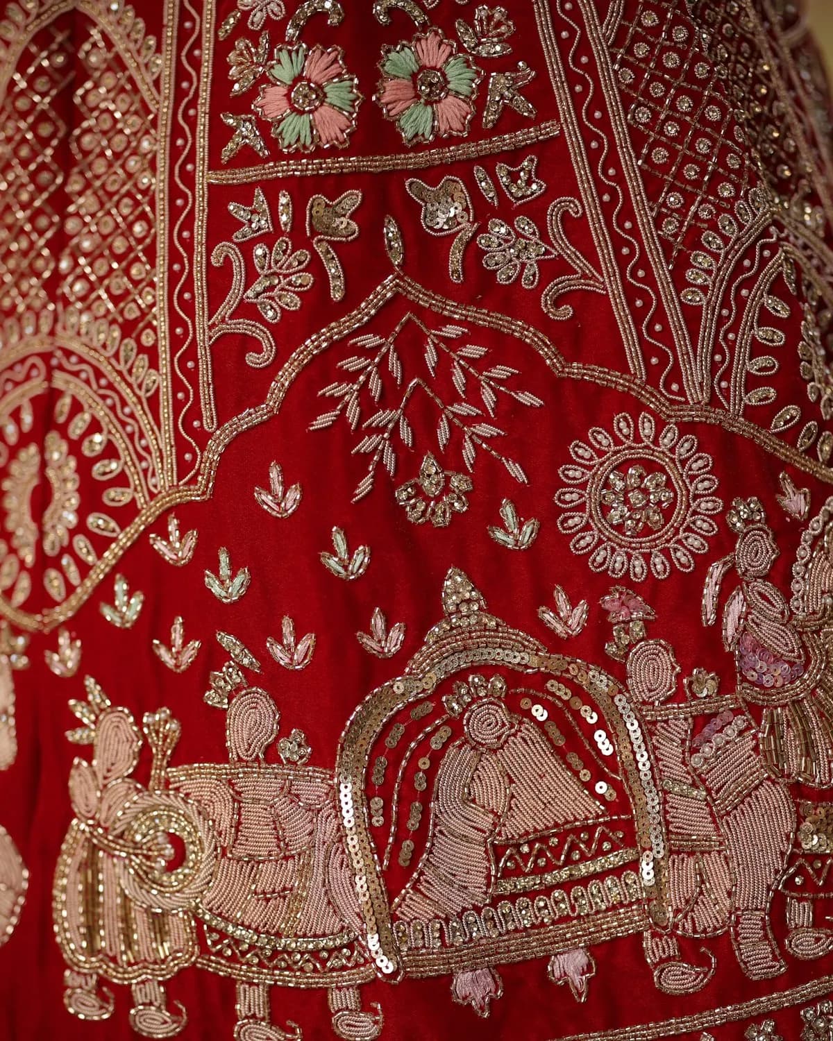 Bridal velvet lehenga